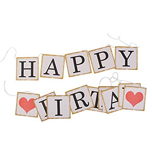 ULTNICE Papier Banner, quadratische Happy Birthday Girlande Banner Fahne Dekoration für die Geburtstagsparty - 7