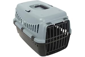ACE ALL CANINE EQUIPMENT ACE - GO GREEN WITH ECO LINE PET CARRIER ICE BLUE & BLACK - MEDIUM - SUITABLE FOR SMALL DOG, CAT, RABBIT, GUINEA PIG & MORE