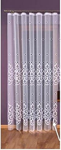 Ready made lovely fab net curtain jaquard width 200cm/79" x drop 250cm/98"