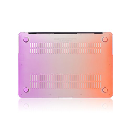 Macbook 12 Inch New Hülle(A1534),SongNi® Rubber Coated for MacBook Matte Surface Hard Shell Hülle Cover Protector for Apple Macbook 12 inch with Retina display(Purple/Orange) - 4