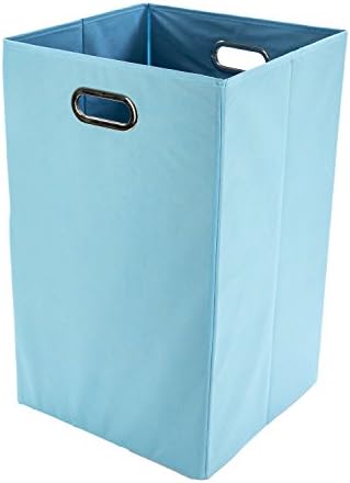 Modern Littles Folding Laundry Basket (Sky Solid Baby Blue)