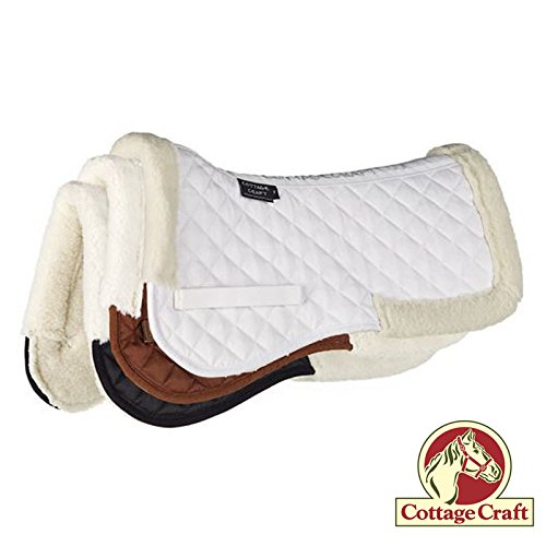 Cottage-Craft-Pony-Horse-Riding-Synthetic-Sheepskin-Fleece-Lined-Numnah-Half-Pad-All-Sizes-Pony-Cob-Full