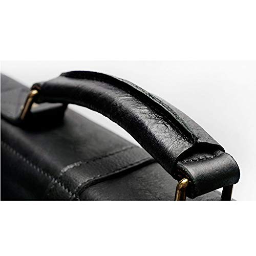 KTYXGKL Herren Aktentasche Aus Weichem Leder Retro Große Kapazität Schulter Messenger Bag Laptop Tote Aktentasche