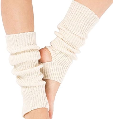 YAMALL Women Yoga Socks Fitness Workout Dancing Leggings Daily Wear Warm Long Section-Ivory