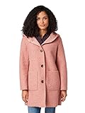 aus Bouclé TOM TAILOR Damen Kapuzen Bouclé Mantel, Rosa (Vintage Rose 10879), Medium (Herstellergröße: M)