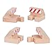 Produktbild Orbrium Toys Track End Bumper Buffer Stop Set Wooden Railway Fits Thomas Brio Chuggington Melissa Doug Imaginarium (4-Piece) by Orbrium Toys