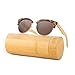 Produktbild GSSTYJ Sonnenbrillen Sicherheit, UV400 Super Light Polarizing Eyewear Bambus Beinschutz Umweltschutz Damen und Herren Fahren Fahrrad Fischen Golf und Outdoor-Aktivitäten (Color : Tortoiseshell+Tea)
