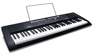 JUAREZ Opus JRK682 61-Key Electronic Keyboard Piano with LCD Digital Display, MIDI Function|Touch Response|Adapter|Key Note Stickers|Music Sheet Stand|300 Rhythms | 300 Timbres | 40 Demos