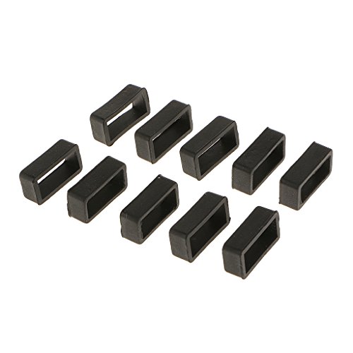 10x Gummi Uhrenarmband Schlaufe Gummihalter Ersatz für Uhrenarmbänder – 18mm Schmal - 7