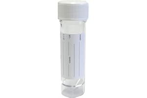 Qualicare 6 X White Lid Labelled 30Ml Specimen Universal Sample Clear Polypropylene Plastic Bottle Containers