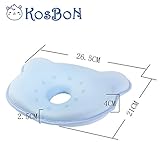 KOSBON 10 Zoll Blau weiche Gedächtnis-Schaum-Baby-Kissen-Kopf-Positionierer-Ansatz-Unterstützung, verhindern flaches Kopf-Syndrom. - 2