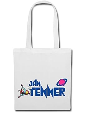 Jan Tenner Logo Mit Raumschiff Silbervogel Stoffbeutel von Spreadshirt®