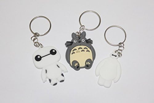 Fungshop Big hero 6 Nurse Baymax Totoro keychain rings Figures Toys 3 pics