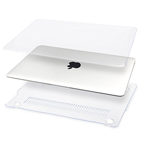 EJBOTH MacBook Pro 13 2016 [Nicht für Macbook Pro 13 ‚Retina] Case & Bag & Film, [Hülle PC hard cover + Filz Sleeve + Screen Protector] für Modell: A1706 & A1708 [Neue Version Oktober 2016] Schuthülle Netbook-Tasche Ultrabook [Transparent Hülle + Beutel Hellgrau] - 2