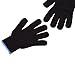 Mudder 2 Pack Heat Resistant Gloves for Curling, Curling Wand and Flat Iron, Black and Blue