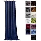 vorhang leinen dunkelblau 100% Polyester - pflegeleicht - waschbar bis 30°C GEPRÜFTE QUALITÄT