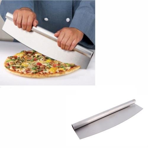 YingKu Backen Werkzeuge 35,6 cm professionellen Pizza Schneide Bakeware Edelstahl Pizzaschneider Rocker Messer Küche Kochen Zubehör - 2