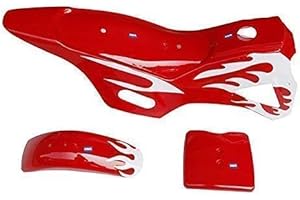 HMParts Pit Bike/Dirt Bike/Mini Cross Kit Carénage Rouge