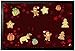 Produktbild 1art1 92339 Weihnachten - Plätzchen, Rentier, Geschenke Fußmatte Türmatte 60 x 40 cm