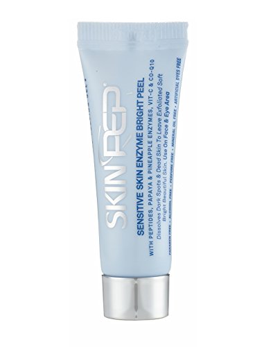SkinPep Sensitive Skin Enzyme Bright Peel 7ml + Pineapple and Papaya Enzymes + Peptides + Vitamin C - SkinPep Professional Grade Peeling Gel