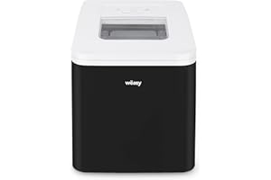 Wëasy Machine à Glaçons KW12, Prêt en 6min, Fonction Autonettoyante, 12kg en 24h, Electrique, Bac Amovible, Silencieuse 1,5L, Pelle à Glaçons