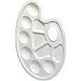 Herlitz Mixing Palette with Gripping Hole, Plastic, clear white
