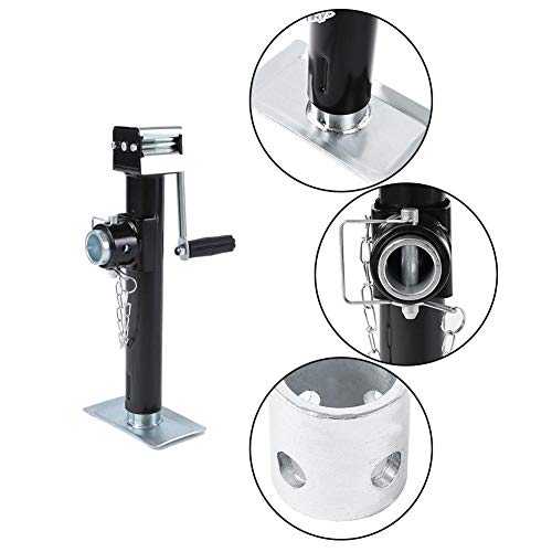 Preisvergleich Produktbild Wenhu 2Pcs 1000Kg Trailer Jack Pipe Mount Seitenwind Drop Leg Schwarz