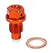 Produktbild Motor Magnetische Ölablassschraube Waschmaschine Bolzen CNC Aluminium 12mmp1.5 mm SX SXF EXC EXCF XC XCW XCF 125–530 Orange