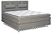 Produktbild Boxspringbett SIMILAN, Box: Bonell - Federkern, Matratze: Taschen - Federkern, Top Matress: Schaumstoff - Liegefläche: 140 x 200 cm - Farbe: Hellgrau