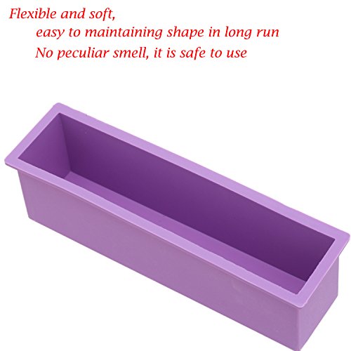 Merssavo Kuchen Rechteck Toast Laib Brot Seife DIY Schimmel Holzkiste Silikon Backform - 3