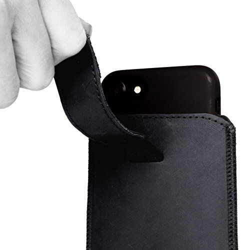 NAmobile Universal Smartphone Cover 4.0 - 6.4 Zoll Schutz Tasche HÃ¼lle Case SchutzhÃ¼lle Schutztasche HandyhÃ¼lle Etui Leder schwarz , GrÃ¶ÃŸe:FÃ¼r 6.0 - 6.4 Zoll