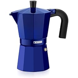 Monix Cafetière Italienne en Aluminium 6 Tasses Cobalt