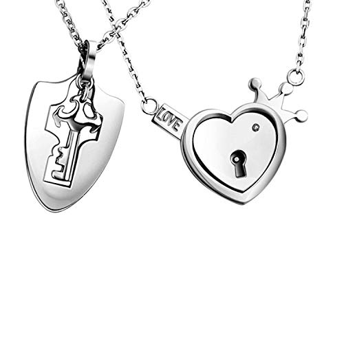 GHYS Bracelet Fashion Love Love Collier avec Serrure à clé Ensemble Couple créatif Accessoires de Bijoux Tendance,Image,Taille Unique