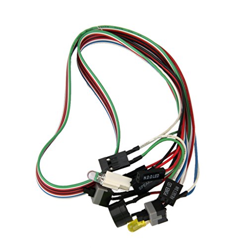 Gazechimp PC Computer ATX Netzteil-Kabel Power Supply Line Reset Schalter mit LED - 2