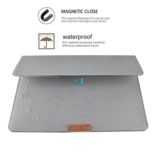Morecoo Macbook Air & Pro 13.3″ Tasche, macbook 12 Retina, Apple Macbook 13 Schutzhülle, Eine Hohe Qualität Hülle für Macbook Retina 12.9 Zoll Laptop Hülle (13-13.3 Zoll, Grau) - 3