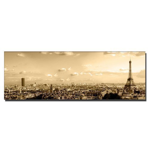 ps-art Frankreich Paris Bilder Tableau avec faux cadre Motif tour Eiffel 130 x 50 cm