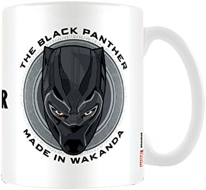 Black Panther Mug Made In Wakanda Logo Official Marvel White One Size