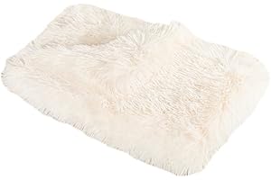 GUOCU Fluffy Copertine per Cani Coperta per Gatti Lavabile Soffice Coperta Cane Morbido Caldo Animali Domestici Doppia Faccia Tappeto Adatta per Maggior Parte Dei Cani O Gatti,Bianco,56×36cm