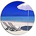Produktbild Gaming Mouse Pad Summer Beach White Chair Blue Sea Background Office Desktop Rubber Non-Slip Round Mouse Mat 9.8 X 11.8