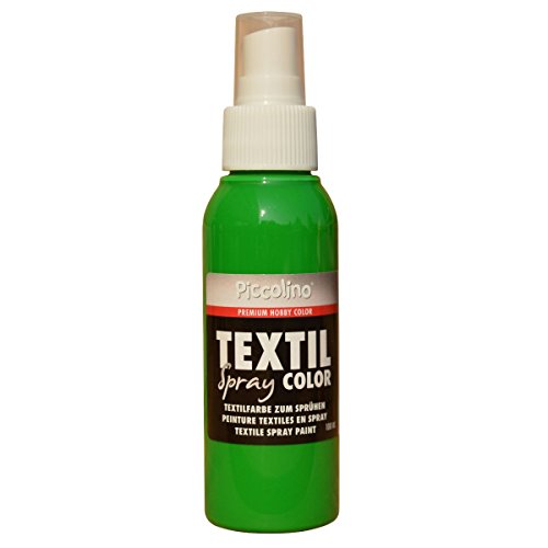 PICCOLINO Textil Spray - Textilsprühfarbe 100ml Grün - Textilfarbe zum Sprühen / Sprayen