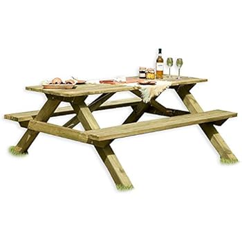 Amazon.de: naturholz-shop Picknicktisch Bierbank 150 cm ...