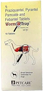 PETCARE Worm Trap Deworwing Tablets for Dogs - 10 Tabs by Jolly and Cutie Pets