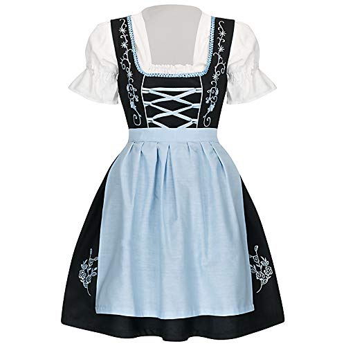 TR Martha - Vestido Dirndl - Cóctel - Manga Corta - para Mujer Azul 44