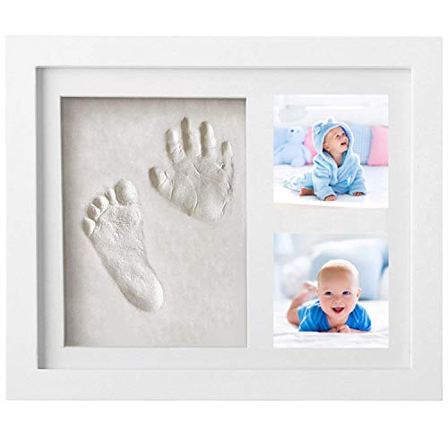 Makimaja ensemble d'empreintes de main et d'empreintes, cadres en bois pour moulages et photos en plâtre, ensemble de moulages en plâtre pour bébés, nouveau-nés - Créer des souvenirs pour l'éternité