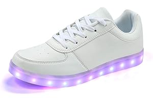 Padgene Herren Damen Leuchtende Blinkende Turnschuhe LED Leuchten Schuhe USB Aufladen Schnürer Schuhe