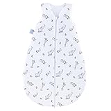 Hohe Sicherheit - Der Sommerschlafsack sorgt dafür, dass Ihr Baby die ganze Nacht bei angenehmer Temperatur schläft. Die Verwendung von Decken entfällt - Babys schlafen sicher und geborgen, Eltern müssen sich keine Sorge um verrutschende Decken machen