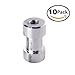 Produktbild CAM-ULATA Screw Adapter Converter with Standard 1/4" Female to 1/4" Female Thread for Camera Cage Tripod Monopod Ballhead Light Stand Shoulder Rig LED Panel Socket Studio Lighting Equipment, 10 Pack