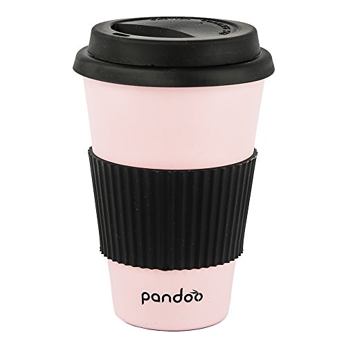 pandoo tazza da caffè da viaggio 100% biologica. Per caffè, bevande, in bambù. Sicura per gli alimenti, lavabile in lavastoviglie