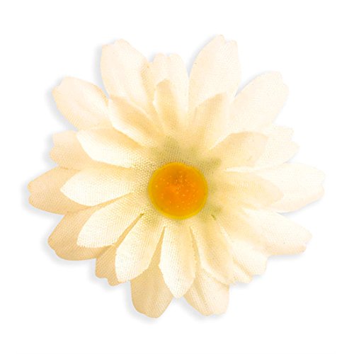 Deko Blüten Margeriten Margeritenblüten 20 Stk. 70er Jahre Blumen Tisch Dekoration Gänseblümchen Tischdeko Tischdekoration Margeritenblumen Hippie Partydeko Sommer Party Flower Power Mottoparty Zubehör - 2