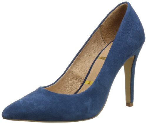 Elle Odeon 02077 - Zapatos de tacón de Cuero para Mujer, Color Azul, Talla 38